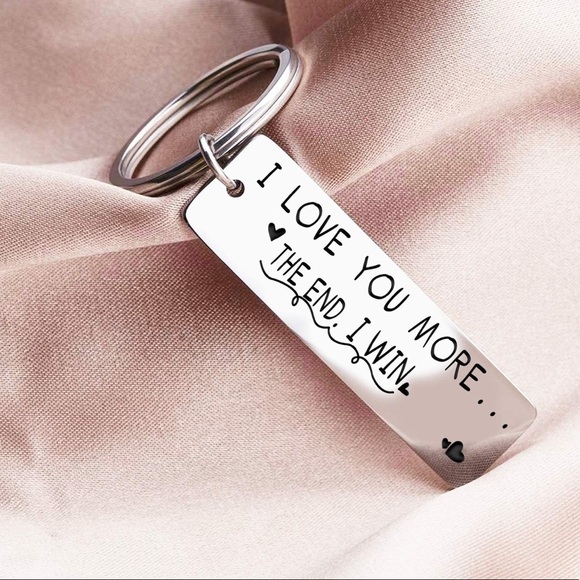 Nordic Runes ❤️ I Love You More The End I Win Keychain - Picture 3 of 10